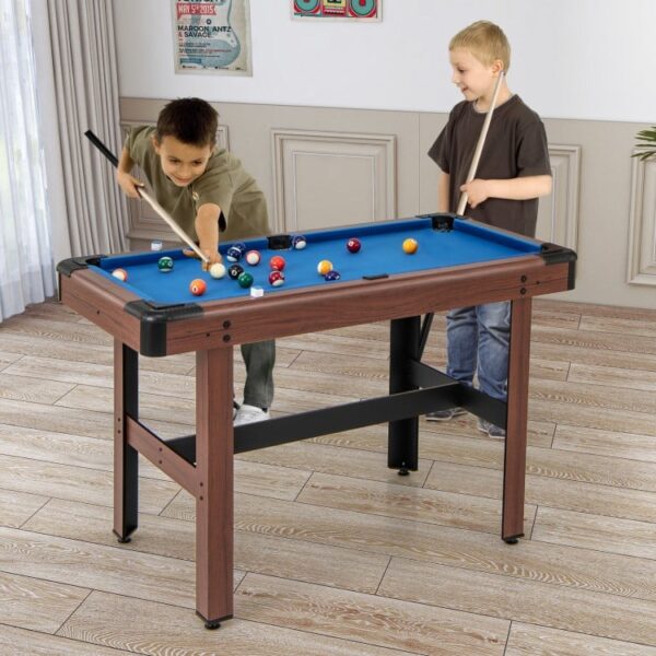 48 Inch Pool Wooden Game Table with Full Set of Ballsfor Kids and Adults - Image 3