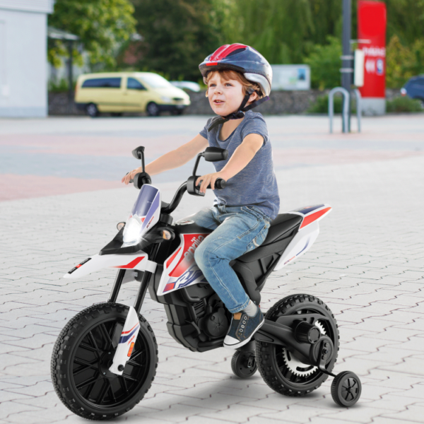 Aprilia Licensed Kids Ride On Motorcycle with 2 Training Wheels - Image 4