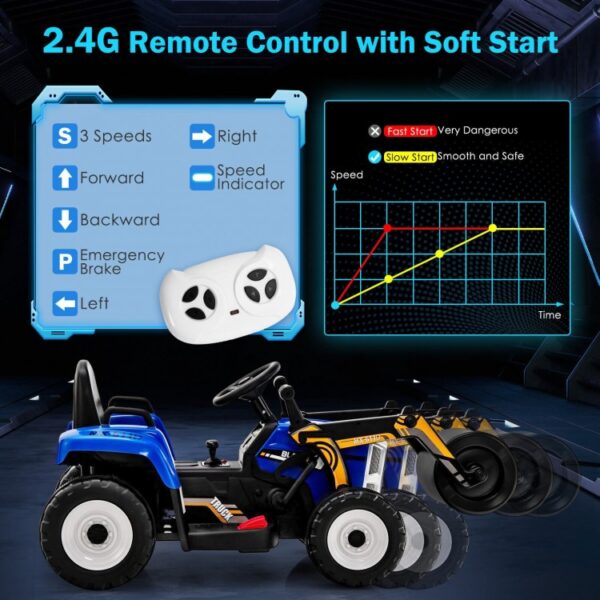 12V Kids Ride on Road Roller with 2.4G Remote Control - Image 3