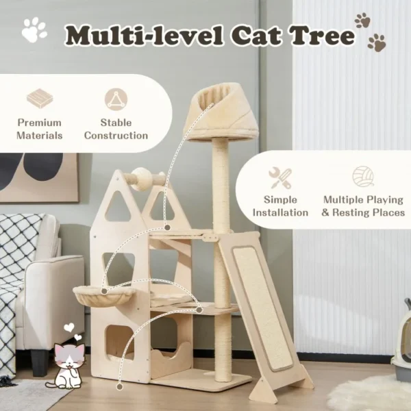 Multi-Level Cat Tree with Sisal Scratching Post - Image 3