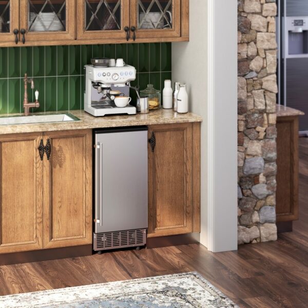 115V Free-Standing Undercounter Built-In Ice Maker with Self-Cleaning Function - Image 2