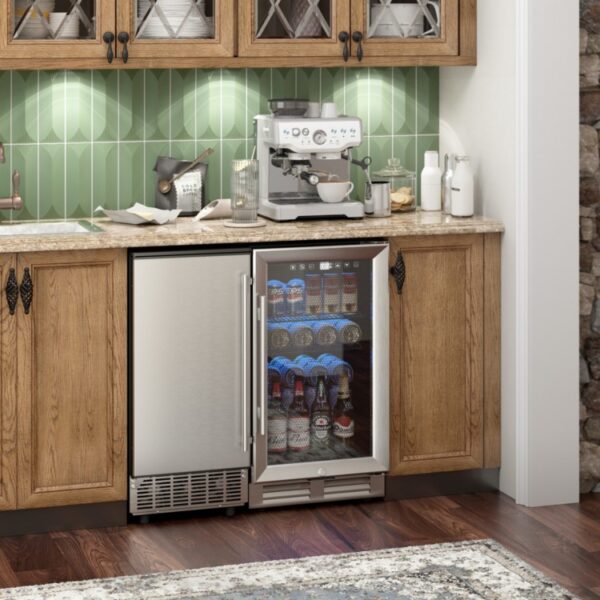 115V Free-Standing Undercounter Built-In Ice Maker with Self-Cleaning Function - Image 3