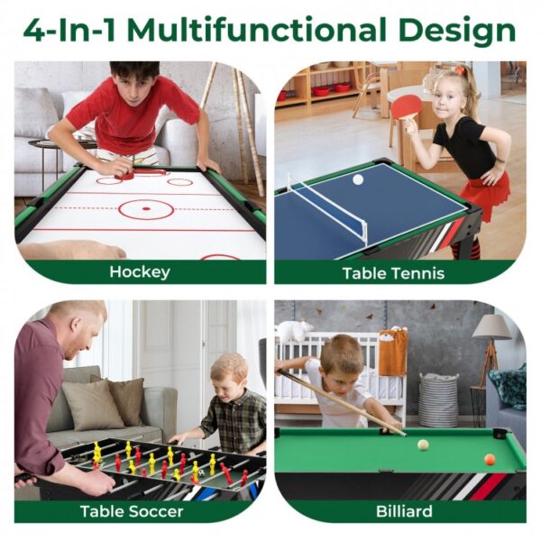 4-in-1 Multi Game Table with Pool Billiards - Image 5