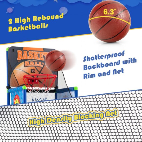 Kids Basketball Arcade Game with Electronic Scoreboard and Sound Effect - Image 2