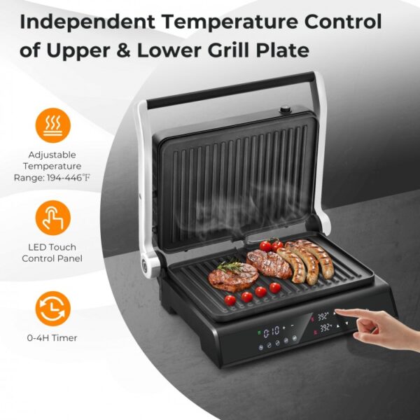 3 in 1 Indoor Electric Panini Press Grill with LED Display - Image 3