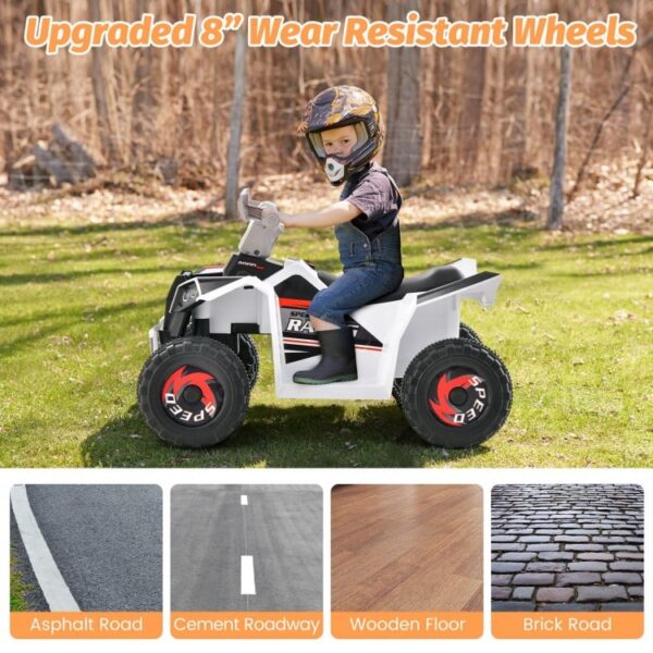 Kids Ride on ATV 4 Wheeler Quad Toy Car with Direction Control - Image 3