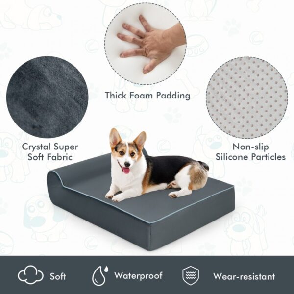 Orthopedic Dog Bed with Headrest and Removable Washable Cover - Image 6