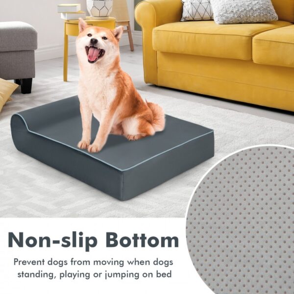 Orthopedic Dog Bed with Headrest and Removable Washable Cover - Image 3