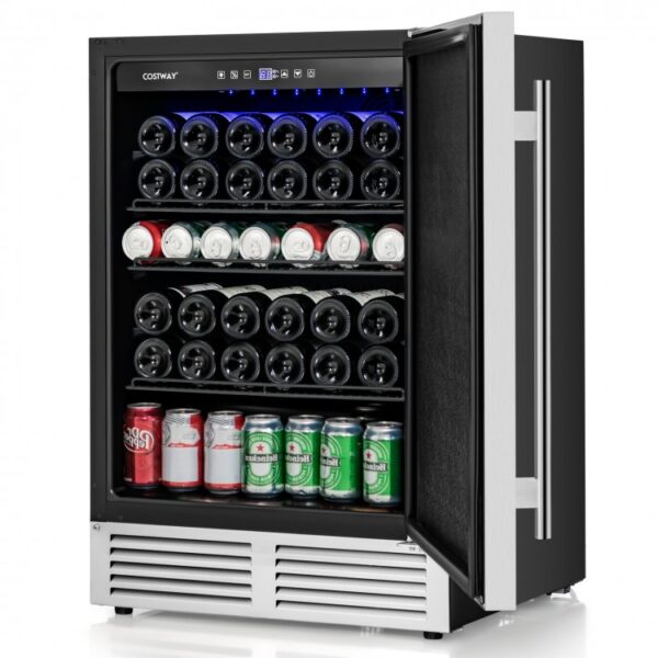 24 Inches Beverage Refrigerator with Removable Shelves and Adjustable Temperature - Image 3