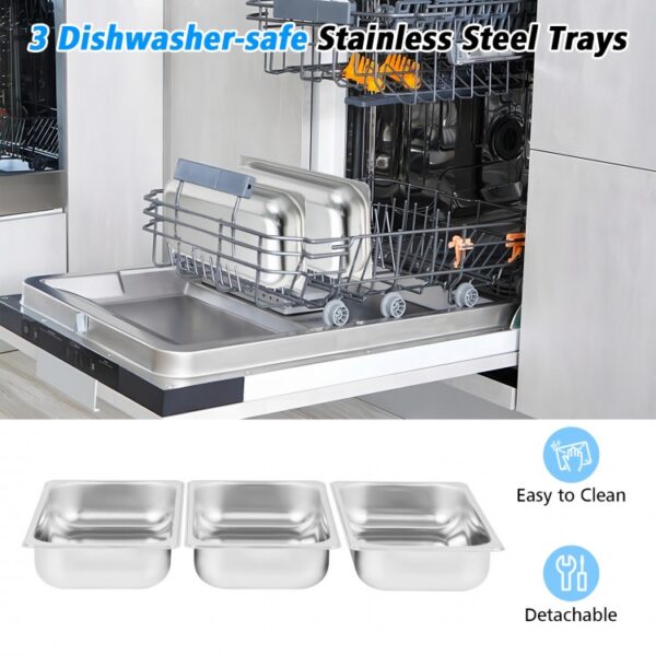 2 in 1 Electric Warming Tray with Temperature Control - Image 2