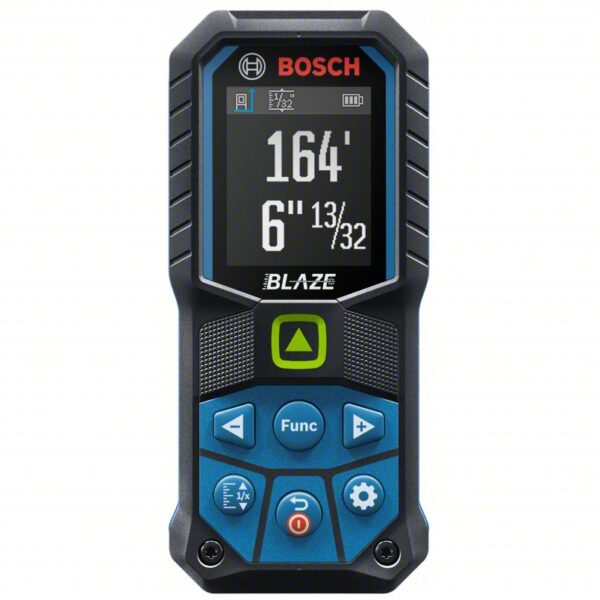 BOSCH Laser Distance Meter: Inch, 6 in – 165 ft, ± 0.0625 in, AA, Rubber, Digital, Green, SAE - Image 5