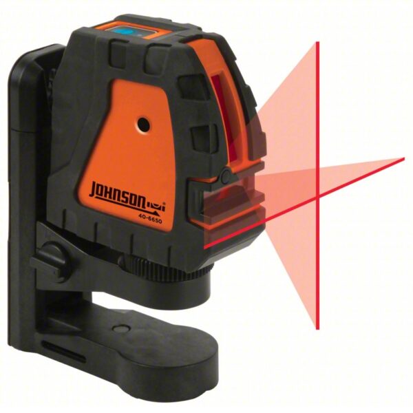 JOHNSON LEVEL Cross Line Laser: 2 Lines and 0 Dots, Red Beam, 0 Planes, ±1/8 in @ 35 ft Accuracy - Image 2