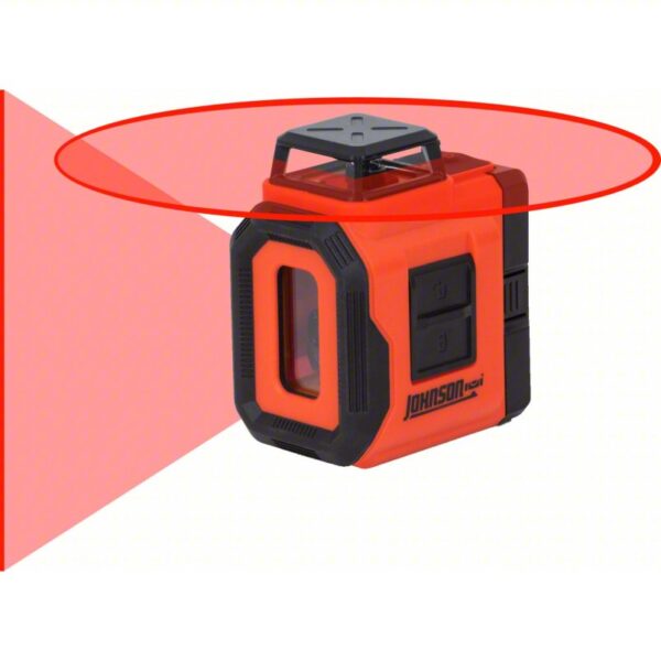 JOHNSON LEVEL Cross Line Laser: 2 Lines and 0 Dots, Red Beam, 0 Planes, ±3/16 in @ 30 ft Accuracy - Image 3