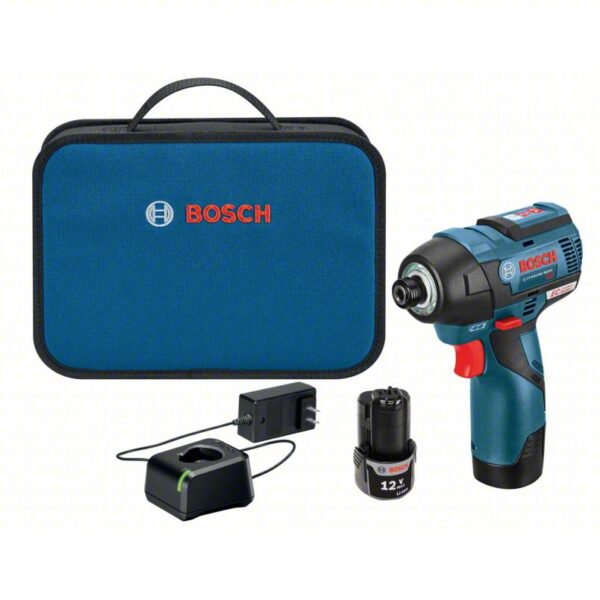 Impact Driver Kit: 975 in-lb Max. Torque, 2,600 RPM Free Speed, 3,100 Impacts per Minute, (2) 2.0 Ah