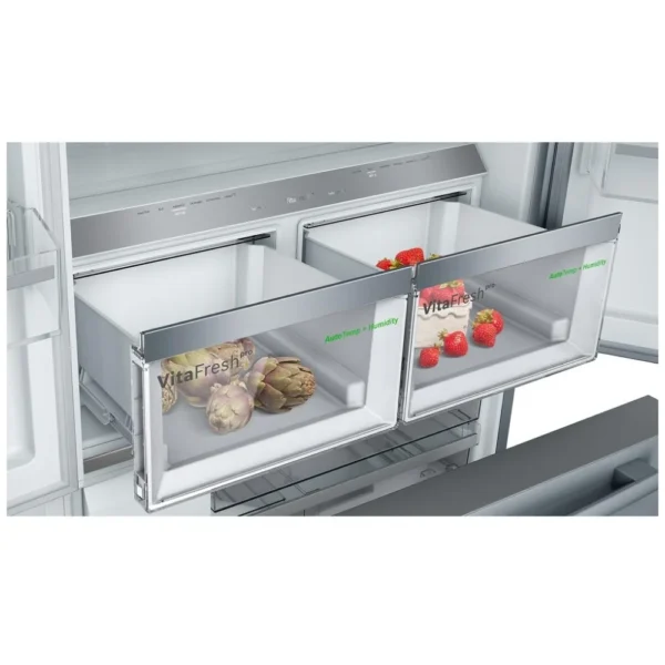 Bosch 800 Series B36CT80SNS French Door Refrigerator, 36 inch Width, ENERGY STAR Certified, Counter Depth, 21.0 cu. ft. Capacity, Stainless Steel colour FarmFresh System, FlexBar, AirFresh filter - Image 4