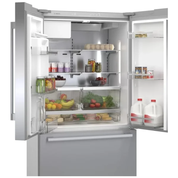 Bosch 500 Series B36FD50SNS French Door Refrigerator, 36 inch Width, ENERGY STAR Certified, 26.0 cu. ft. Capacity, Stainless Steel colour VitaFresh Plus, Home Connect, QuickIce Pro - Image 9