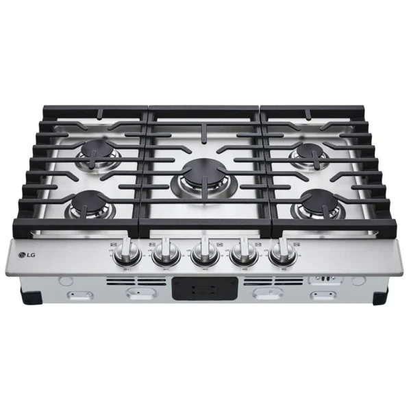 LG CBGJ3023S Gas Cooktop, 30 inch Exterior Width, 5 Burners, Stainless Steel colour - Image 2