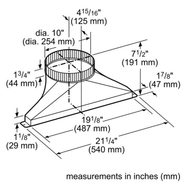 Thermador CVTSIDE10 10 Inch Side / Rear Transition - Image 2