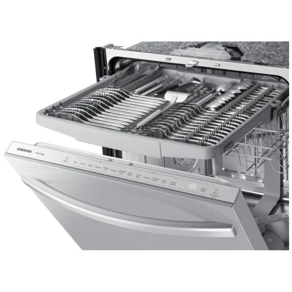 Samsung DW80CG5451SRAA Dishwasher, 24 inch Exterior Width, 46 dB Decibel Level, Fully Integrated, Stainless Steel (Interior), 7 Wash Cycles, 15 Capacity (Place Settings), Wifi Enabled, Stainless Steel colour - Image 9