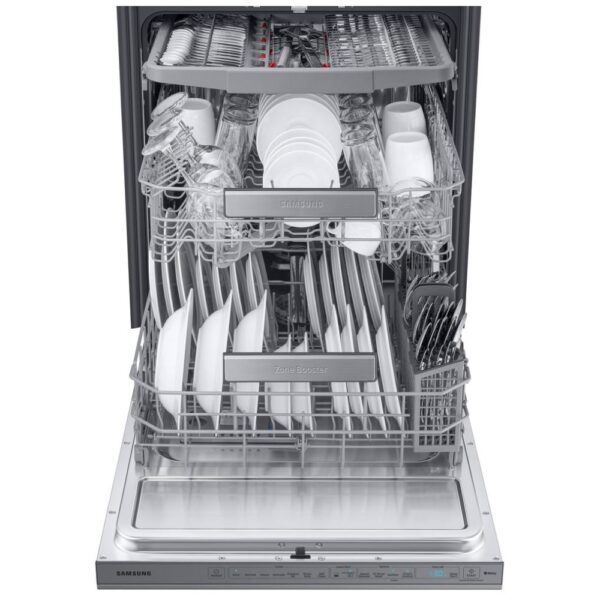 Samsung DW80R9950US - DW80R9950US/AC Dishwasher, 24 inch Exterior Width, 39 dB Decibel Level, Fully Integrated, Stainless Steel (Interior), 7 Wash Cycles, 15 Capacity (Place Settings), Wifi Enabled, Stainless Steel colour AquaBlast, Zone Booster, Digital Leak Sensor - Image 5