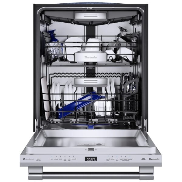 Thermador DWHD661EFP Dishwasher, 24 inch Exterior Width, 42 dB Decibel Level, Fully Integrated, Stainless Steel (Interior), 9 Wash Cycles, 16 Capacity (Place Settings), Wifi Enabled, Stainless Steel colour - Image 3