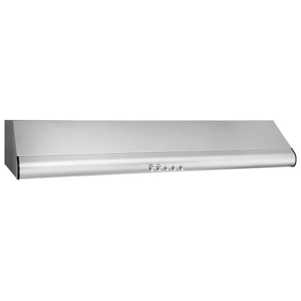 Frigidaire FHWC3040MS Range Hood, 30 inch Exterior Width, Under-Cabinet, Under-Cabinet, 300 CFM, Accepts Both, Halogen , Dishwasher Safe Filters, 3, Stainless Steel colour Blower Included