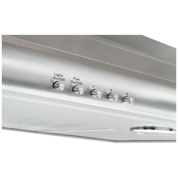 Frigidaire FHWC3040MS Range Hood, 30 inch Exterior Width, Under-Cabinet, Under-Cabinet, 300 CFM, Accepts Both, Halogen , Dishwasher Safe Filters, 3, Stainless Steel colour Blower Included - Image 4