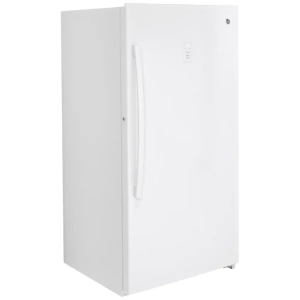 GE FUF17DLRWW Upright Freezer, 33 inch Width, ENERGY STAR Certified, 17.3 cu. ft. Capacity, Frost Free, Interior Light (Freezer), White colour Garage Ready - Image 2