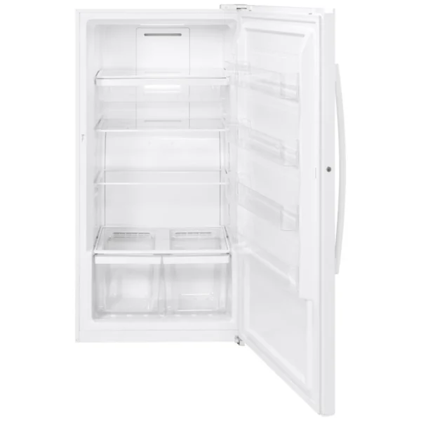 GE FUF17DLRWW Upright Freezer, 33 inch Width, ENERGY STAR Certified, 17.3 cu. ft. Capacity, Frost Free, Interior Light (Freezer), White colour Garage Ready - Image 3