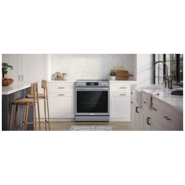 Frigidaire Gallery GCFE306CBF Electric Range, 30 inch Exterior Width, Self Clean, Convection, 5 Burners, 6.2 cu. ft. Capacity, Storage Drawer, Air Fry, 1 Ovens, Stainless Steel colour Steam Cooking, Air Sous Vide - Image 2