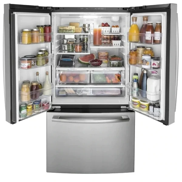 GE GNE27JYMFS French Door Refrigerator, 36 inch Width, ENERGY STAR Certified, 27.0 cu. ft. Capacity, Stainless Steel colour - Image 5