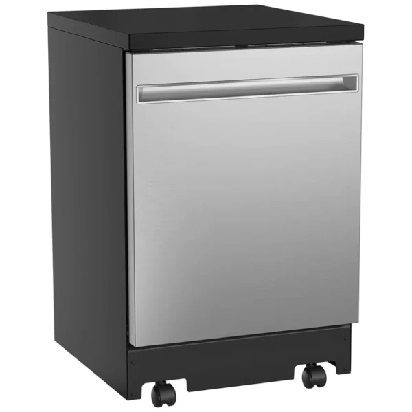 GE GPT225SSLSS Dishwasher, 24 inch Exterior Width, 58 dB Decibel Level, Fully Integrated, Stainless Steel (Interior), 3 Wash Cycles, 12 Capacity (Place Settings), Hard Food Disposal, alternative colour colour Portable - Image 2