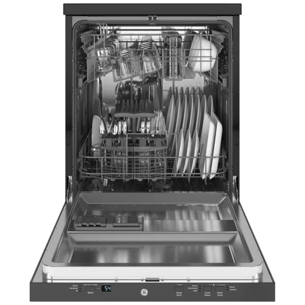 GE GPT225SSLSS Dishwasher, 24 inch Exterior Width, 58 dB Decibel Level, Fully Integrated, Stainless Steel (Interior), 3 Wash Cycles, 12 Capacity (Place Settings), Hard Food Disposal, alternative colour colour Portable - Image 4