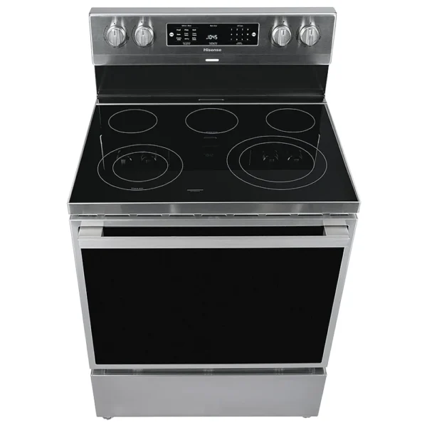 Hisense HBE3501CPS Electric Range, 30 inch Exterior Width, Self Clean, Convection, 5 Burners, 5.8 cu. ft. Capacity, Storage Drawer, Air Fry, 1 Ovens, Stainless Steel colour - Image 5