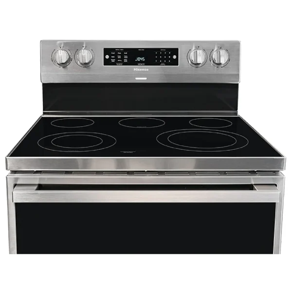 Hisense HBE3501CPS Electric Range, 30 inch Exterior Width, Self Clean, Convection, 5 Burners, 5.8 cu. ft. Capacity, Storage Drawer, Air Fry, 1 Ovens, Stainless Steel colour - Image 2