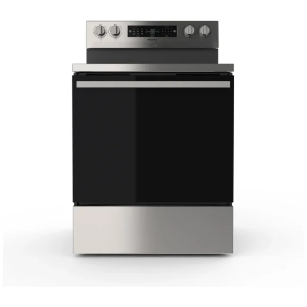 Hisense HBE3502CAS Electric Range, 30 inch Exterior Width, Convection, 5 Burners, 5.8 cu. ft. Capacity, Storage Drawer, Air Fry, 1 Ovens, Stainless Steel colour