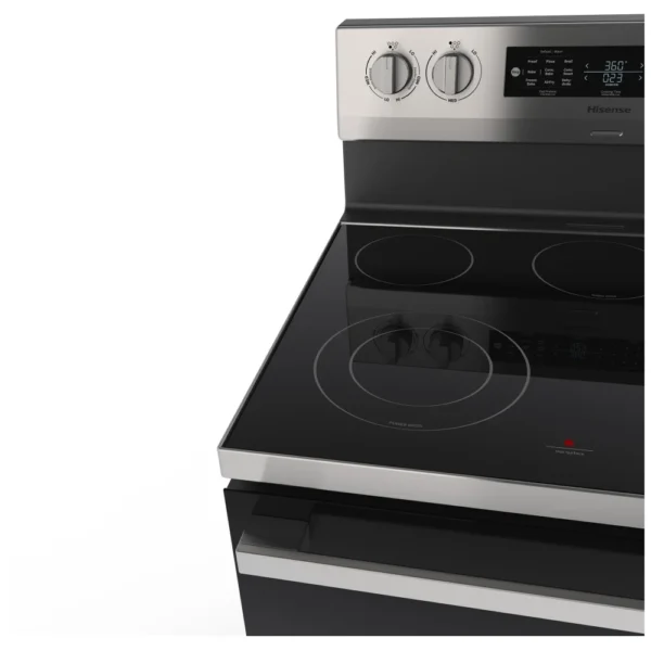 Hisense HBE3502CAS Electric Range, 30 inch Exterior Width, Convection, 5 Burners, 5.8 cu. ft. Capacity, Storage Drawer, Air Fry, 1 Ovens, Stainless Steel colour - Image 8