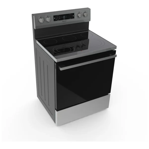 Hisense HBE3502CAS Electric Range, 30 inch Exterior Width, Convection, 5 Burners, 5.8 cu. ft. Capacity, Storage Drawer, Air Fry, 1 Ovens, Stainless Steel colour - Image 4