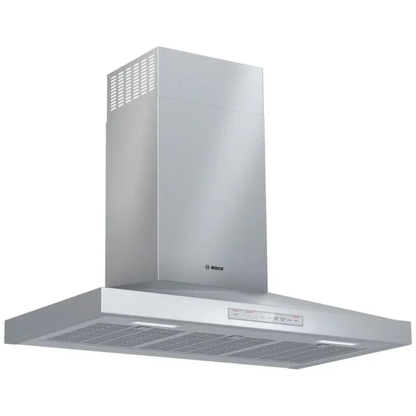 Bosch 500 Series HCP56652UC Range Hood, 36 inch Exterior Width, Chimney, Wall Mounted, 600 CFM, Accepts Both, Halogen , Dishwasher Safe Filters, Aluminum Mesh, Stainless Steel colour Blower Included