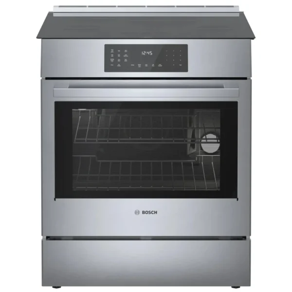 Bosch 800 Series HII8057C Induction Range, 30 inch Exterior Width, Self Clean, Convection, 4 Burners, 4.6 cu. ft. Capacity, Warming Drawer, 1 Ovens, Stainless Steel colour True European Convection, Temperature Probe