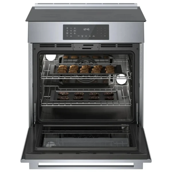 Bosch 800 Series HII8057C Induction Range, 30 inch Exterior Width, Self Clean, Convection, 4 Burners, 4.6 cu. ft. Capacity, Warming Drawer, 1 Ovens, Stainless Steel colour True European Convection, Temperature Probe - Image 6