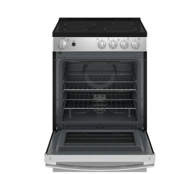 GE JCAS640RMSS Electric Range, 24 inch Exterior Width, 4 Burners, 2.9 cu. ft. Capacity, Storage Drawer, 1 Ovens, Stainless Steel colour - Image 3