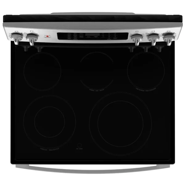 GE JCB840STSS Electric Range, 30 inch Exterior Width, Self Clean, Convection, 5 Burners, 5.0 cu ft cu. ft., Storage Drawer, Air Fry, 1 Ovens, Silver colour True European Convection - Image 6