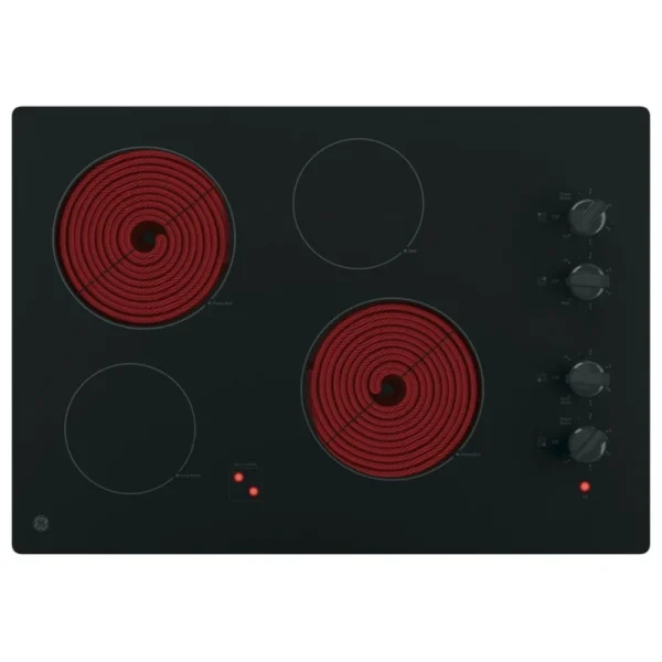 GE JP3030DWBB Electric Cooktop, 30 inch Exterior Width, 4 Burners, Black colour - Image 3