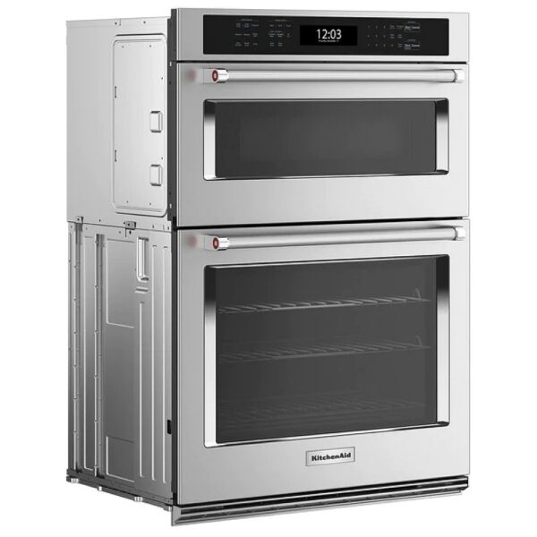 KitchenAid KOEC530PSS Microwave Wall Oven Combo, 30 inch Exterior Width, Convection, Self Clean, 6.4 cu. ft. Capacity, Stainless Steel colour Telescopic Gliding Extension Rack & True European Convection - Image 3