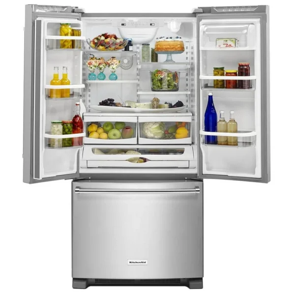 KitchenAid KRFF302ESS French Door Refrigerator, 33 inch Width, ENERGY STAR Certified, 22.1 cu. ft. Capacity, Stainless Steel colour ExtendFresh Temperature Management System, Produce Preserver - Image 4