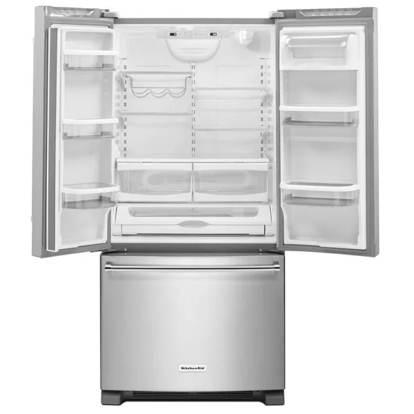 KitchenAid KRFF302ESS French Door Refrigerator, 33 inch Width, ENERGY STAR Certified, 22.1 cu. ft. Capacity, Stainless Steel colour ExtendFresh Temperature Management System, Produce Preserver - Image 3