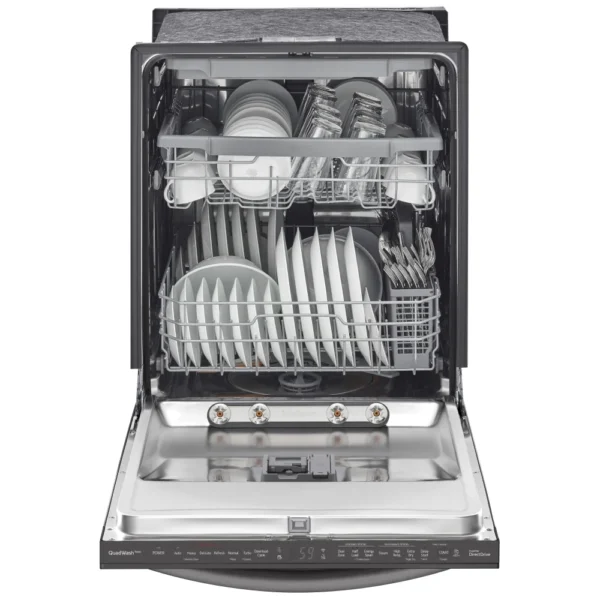 LG LDTS5552D Dishwasher, 24 inch Exterior Width, 46 dB Decibel Level, Fully Integrated, Stainless Steel (Interior), 9 Wash Cycles, 15 Capacity (Place Settings), Wifi Enabled, Black Stainless Steel colour TrueSteam - Image 4