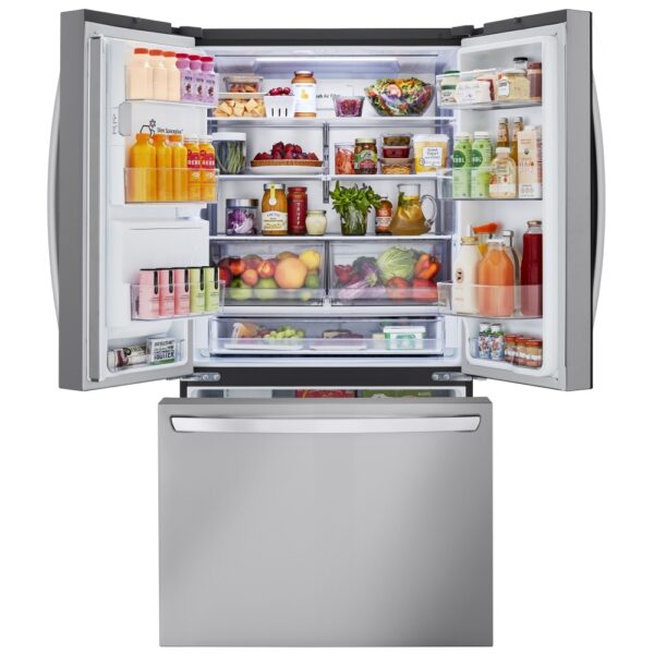 LG LRFXC2606S French Door Refrigerator, 36 inch Width, ENERGY STAR Certified, Counter Depth, 26 cu. ft. Capacity, Stainless Steel colour Dual Ice Maker, Cool Guard, Air Filter, Freezer Located Ice Dispenser,Door Cooling+ - Image 2