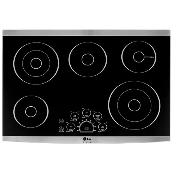 LG Studio LSCE305ST Electric Cooktop, 30 inch Exterior Width, 5 Burners, Stainless Steel colour